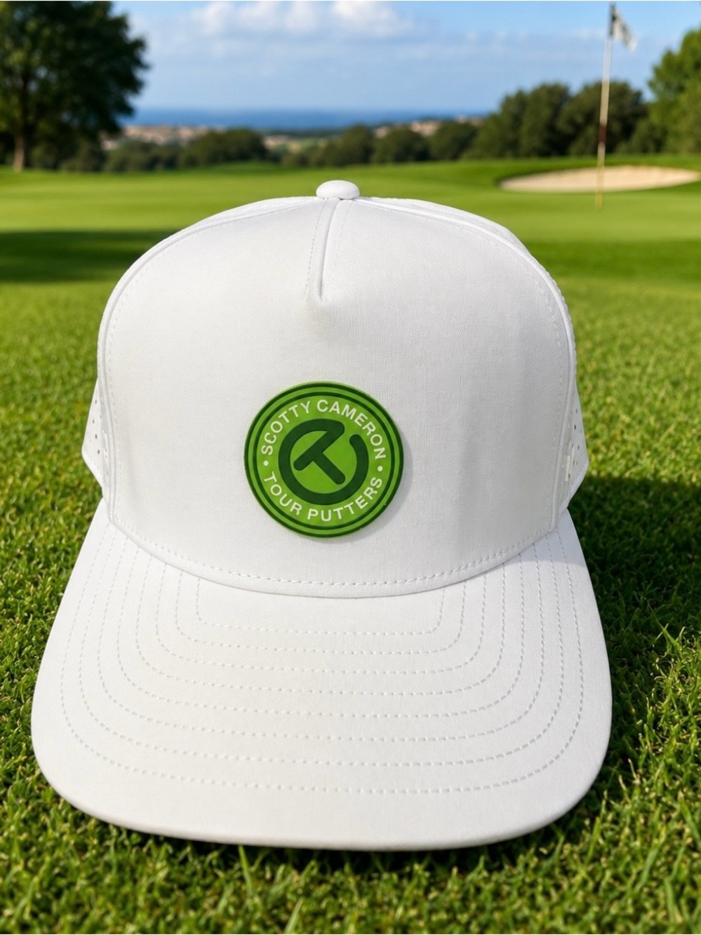 NWT SCOTTY CAMERON GALLERY MELIN ODYSEA HYDRO Circle T Hat White Green  Golf